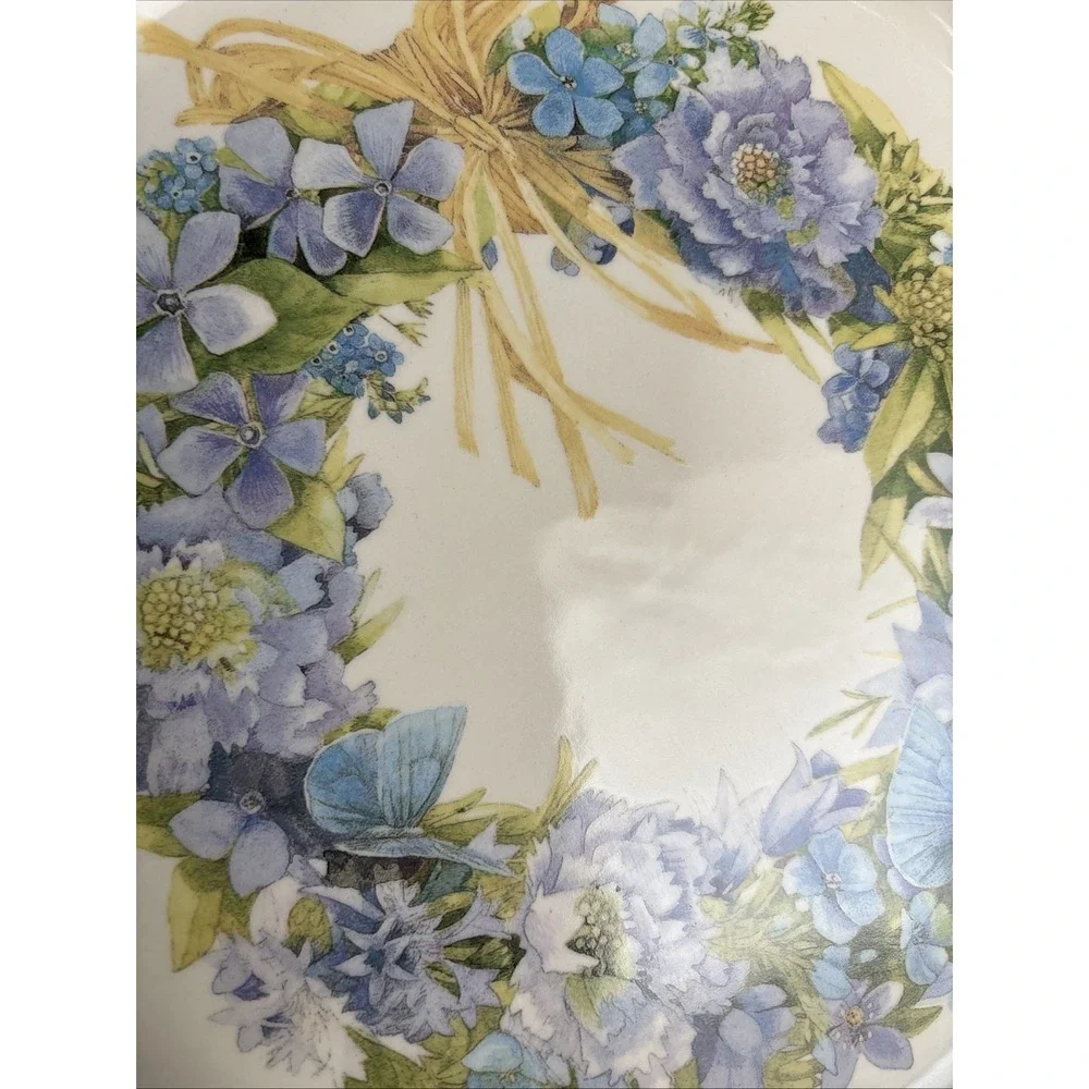 VTG Marjolein Bastin Nature's Sketchbook‎ Purple Blue Pie Plate Violets Hallmark